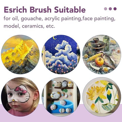 ESRICH 60PCS Paint Brushes, Paint Brush for Acrylic Painting - color: Purple, size: 60