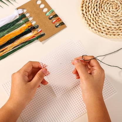 6pcs Plastic Mesh Canvas Sheets, 11.02x9.06in 5CT (Transparent) - color: Transparent