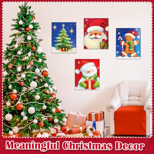Tinlade 12 Pcs Pre Drawn Canvas for Painting Stretched,Christmas Style - size: Christmas Style