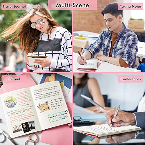 feela 36 Pack Soft Cover Journal Bulk, Lined Blank Travel Journal for Women Men Writing, Notebooks College Ruled for Work, Note Taking Notebook School Business Supplies, 8.2” x 5.5”, A5, Pink - color: 36 Pink