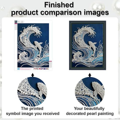 2 Pack Ocean Waves Diamond Art Pearl Painting Kits for Adults (12×16 inch) - color: WYZ183+WYZ191