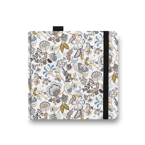 5x5 Watercolor Sketchbook,Mixed Media Pad,Travel Portable Drawing Journal - color: Grey Flower