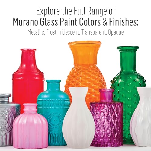 FolkArt Murano Transparent Acrylic Glass Paint, Red, Perfect for Indoor and Outdoor Arts and Crafts Projects, 2 fl oz, 36523 - color: Transparent Red, style: Transparent
