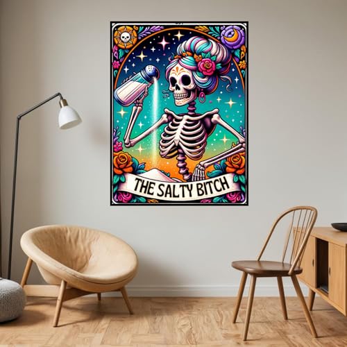 HHMATITS Skull Diamond Art Kits for Adults, Diamond Painting Kit 12x16IN - color: Skull