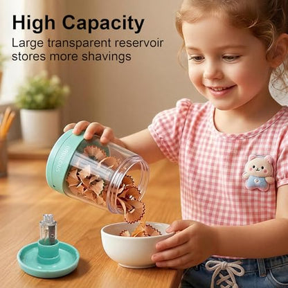 Automatic Pencil Sharpener for Kids/School, USB Battery Electric Sharpener - color: Blue