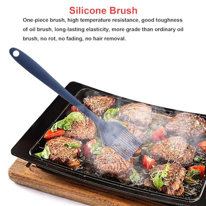 Silicone Spatulas Set, Rubber Spoon Spatula Heat Resistant Spoonula One Piece Design Seamless Spatula Non-Stick Scrapers Baking Mixing Tool (Dark Blue) - color: Dark Blue