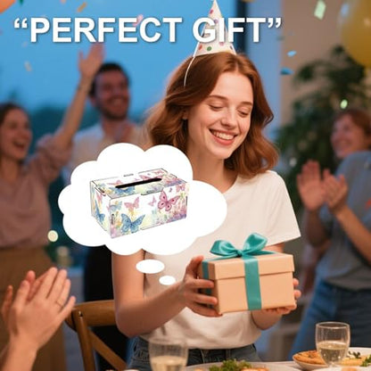 LSQFS DIY Diamond Art Tissue Box Kit,Diamond Painting Kit for Adults - color: Butterfly