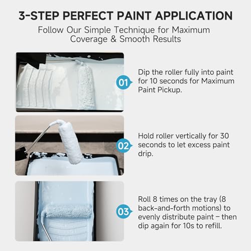 Mini Paint Roller Kit - 4 Inch Small Paint Roller Frame, 5 Packs Microfiber Paint Roller Covers,Sturdy Tray, Perfect for Painting Wall, Cabinets, Doors, Craft Work - size: 4 Inch,7 pack