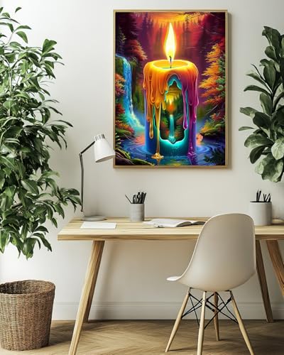 Candle Diamond Art Kits for Adults,Landscape Diamond Art 12X16 Inch - color: Landscape 05