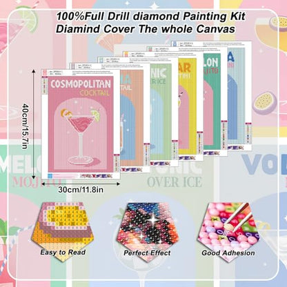 EIBEILI Diamond Art Kits for Adults-6P Wine Cocktail Diamond Painting Kits - color: DP03814