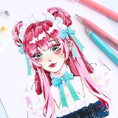 207 Colors Acrylic Gel Pen for Coloring, 0.6mm Fine Point Pens