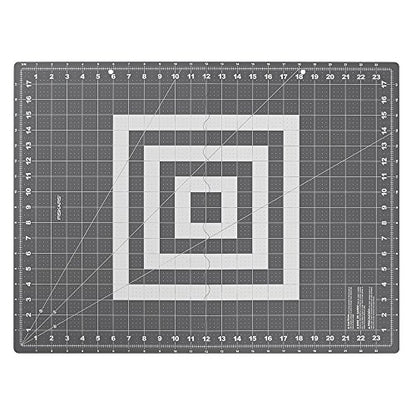 Fiskars 18" x 24" Folding Self Healing Cutting Mat for Travel and Storage | Great for Fabric and Sewing Craft Projects, Gray - size: 18"L x 24"W