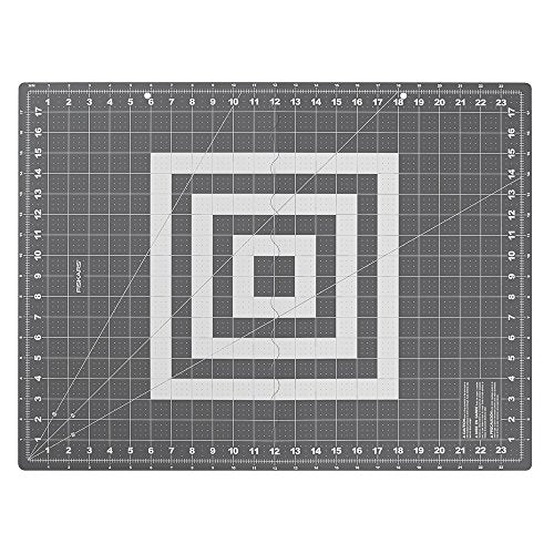 Fiskars 18" x 24" Folding Self Healing Cutting Mat for Travel and Storage | Great for Fabric and Sewing Craft Projects, Gray - size: 18"L x 24"W