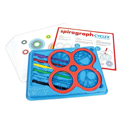 Spirograph – Cyclex Set – Art Kit – Rotating Stencil Wheel Creates Countless Designs – For Ages 8+ - style: Cyclex