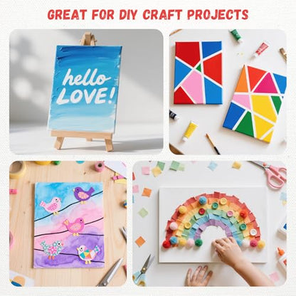 11x14 inch 42 Pack Flat Painting Canvas Boards- Gesso Primed | Acid-Free 100% Cotton Canvas Panels for Acrylics Oil Watercolor Tempera Paints - size: 11"x14"- 42pcs