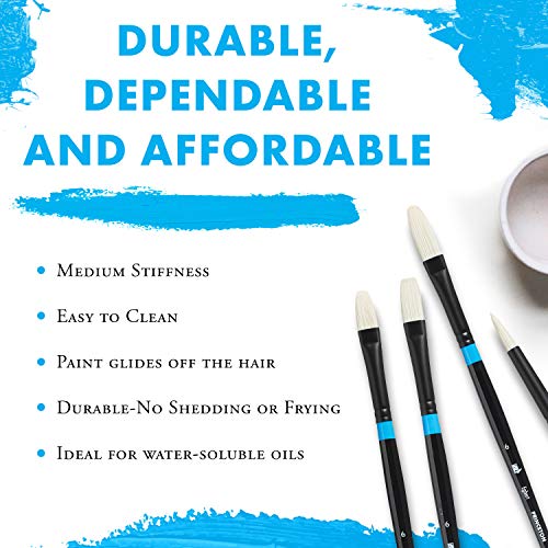 Princeton Aspen Acrylic & Oil Brush Set, Synthetic, 4 Piece, 1 Count