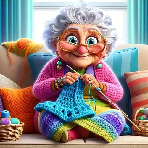 Happy Old Ladies Diamond Art Kits for Adults, 5D Diamond Painting Kits - color: CM052