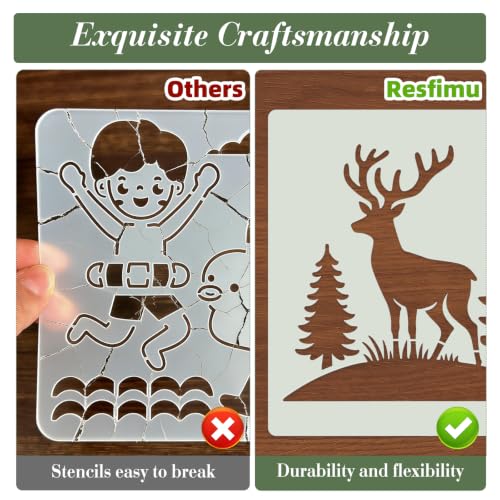 Forest Animal Stencils for Crafts Reusable 25Pcs Stencils(5.8X5.8 inch) - color: Animal 4