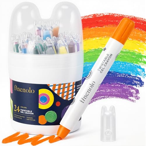 finenolo 24 Colors Twist Crayons for Toddlers and Kids, Washable - color: 24 Colors