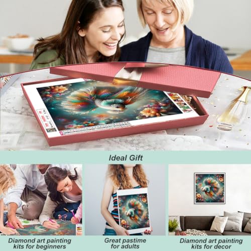 hill froeistung 5D Colorful Fish Diamond Art Painting Kits for Adults - color: HF-A051