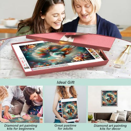 hill froeistung 5D Colorful Fish Diamond Art Painting Kits for Adults - color: HF-A051