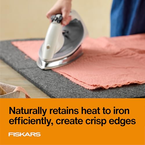 Fiskars 14" x 28" Folding Wool Pressing Mat, Portable Ironing Surface | Wool Material Grips & Holds Fabric in Place, Folds for Compact Storage, Surface Protector for Sewing and Quilting - size: 28"L x 14"W