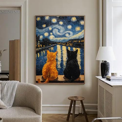 RYMILIE Cat Diamond Art Kits for Adults Diamond Painting Kit 12x16in - color: DP01277