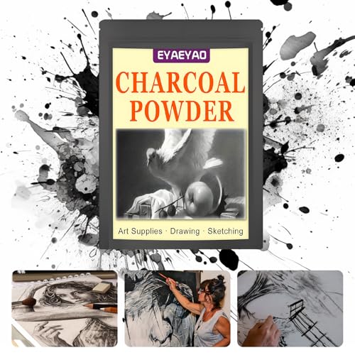 Premium Charcoal Powder for Drawing and Art, Drawing Charcoal for Sketching, Shading, Blending with Beginners & Pro Artists (16 Ounces) - size: 16 Ounces