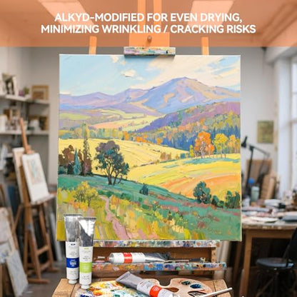 Paul Rubens Oil Paint, 20 Bright Oil Colors with High Saturation, 50ml Large Capacity Tubes, Faster Drying Time with Creamy Texture and Consistency for Artists, Students, Beginners | Art Supplies with High Saturation, Creamy Texture and Consistency for Ar