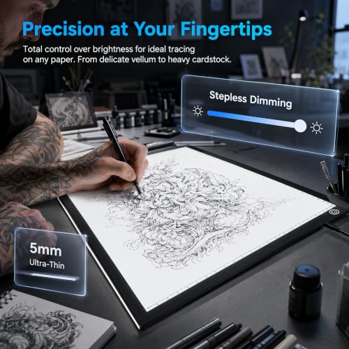 Huacan A3 LED Light Pad for Diamond Painting, Diamond Art Light Board Kit - color: A3