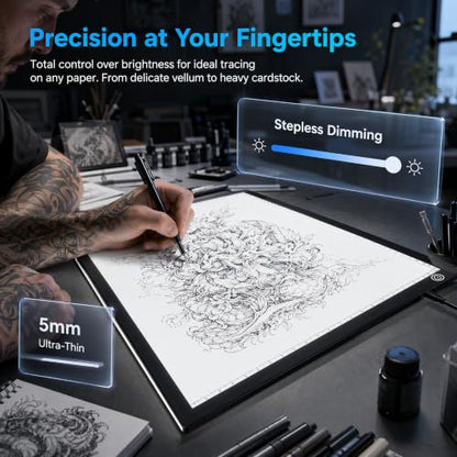 Huacan A3 LED Light Pad for Diamond Painting, Diamond Art Light Board Kit - color: A3