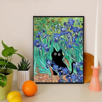 4 Pack Black Cat Diamond Art Kits for Adults Diamond Painting Kit Beginner - color: DP03153, size: Round Drill