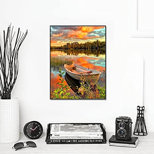 abcGoodefg Diamond Art Paintings Kit 6 Packs, DIY 5D Diamond Art Kits for Adults Landscape Set Round Full Drill Paint by Diamonds, 12x16 inch - color: Landscape