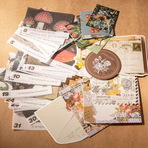 YagCu Scrapbook Kit for Beginners, Aesthetic Junk Journal Supplies, Scrapbooking and Journaling Materials, Bullet Journals Stationery, Planner DIY Arts Craft Paper, Women Adults - color: Plant