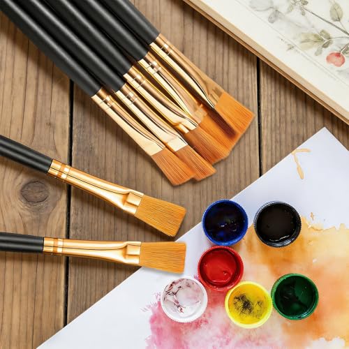 JJUNW 20 Pcs Small Brush Bulk for Detail Painting, Watercolor Paint Brushe Bulk Paint-Brushes Set for Acrylic Painting Oil Watercolor Face Nail Art Canvas Miniature Detailing & Rock-Painting