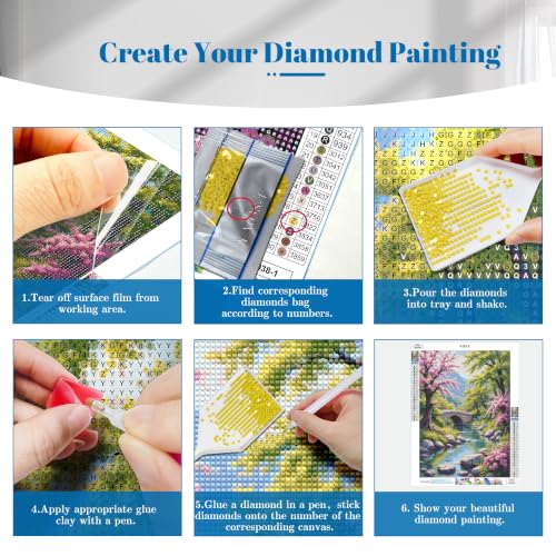 YOYA 2 Pack 5D Landscape Diamond Art Kits for Adults 12x16 Inch - color: Landscape 038