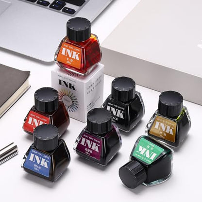 PATIKIL Fountain Pen Ink Dark Brown, 30ml Calligraphy Pen Bottled Ink Non-Carbon Colorful Smooth Flow Color Dip Drawing Set Art Supplies for Writing Painting Journaling - color: Dark Brown