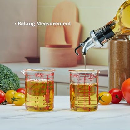 Ackers BORO3.3 4 oz/120 ml Glass Measuring Cup with V-Shaped Spout, 1 Count - size: 120 ML (4 Oz)-SINGLE