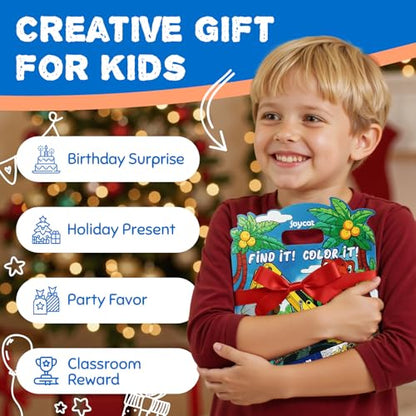 JoyCat Find & Color Paint with Water Coloring Books for Toddlers | Seek and Find Learning Activity, Dinosaur No Mess Arts & Crafts Kids Toys Ages 3-5 & 4-8, Birthday Gifts for Boys & Girls - style: Dinosaurs