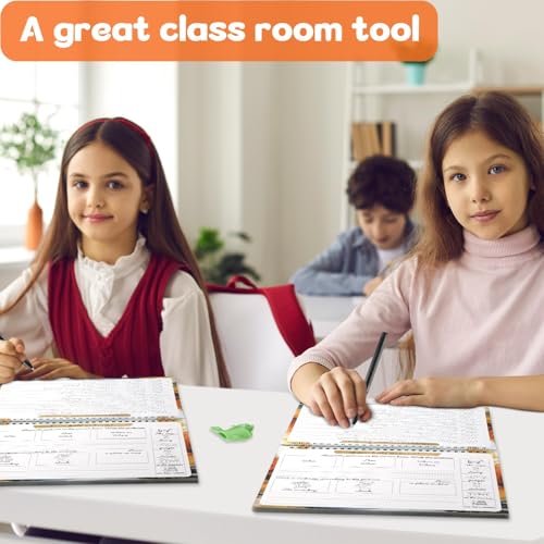 gisgfim Grooved Cursive Handwriting Workbook Magic Reusable Grooved Cursive Handwriting Practice Guided Tracing with Disappearing Ink Pens for Beginners Kids Learning Activities Supplies (Sentence) - style: Sentence