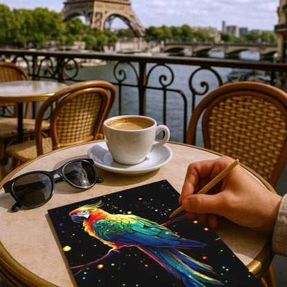 Glow in The Dark Scratch Art Kit - 8 Sheet Rainbow Scratchboards(A5) | Creative Engraving Craft Supplies for Teens & Adults | DIY Projects & Sketching Activity | ASMR Stress-Relieving Gift (Animals) - color: Animal