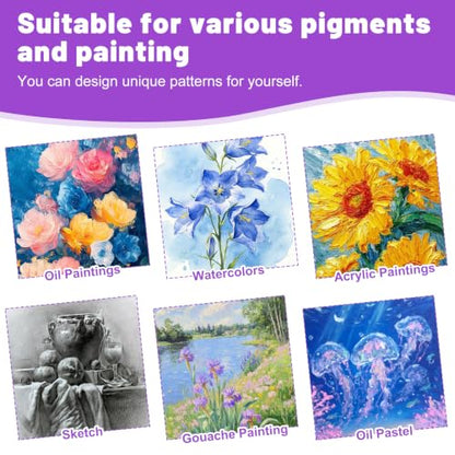 ESRICH 48Pack 3x3IN Square Mini Canvas Magnets, Small Magnetic Paint Canvas
