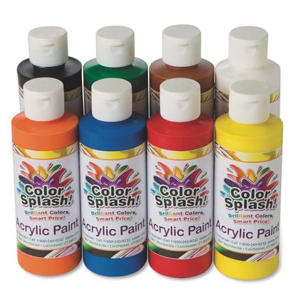 S&S Worldwide Color Splash Acrylic Paint, 8 Bright Colors