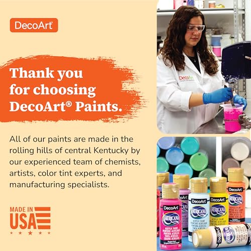 DecoArt Americana Dazzling Metallics Acrylic Paint Set – Popular Colors, 24 Bottles (2 fl oz) – Craft Metallic Paints for Canvas, Wood & DIY Projects - color: Multi – Starter