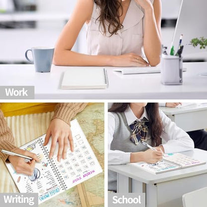 AHGXG Dotted Journal, Grid Spiral Notebook, 110 Pages, A4 (8.5" x 11") | 100 GSM Thick Dot Paper, Waterproof Plastic Cover Journals for Journaling, Sketching (Transparent) - color: Transparent, style: A4-Dotted