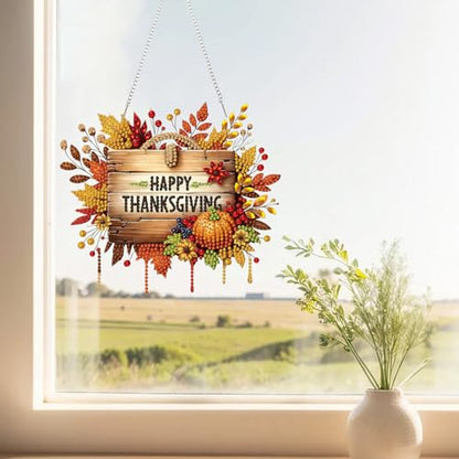 Fall Diamond Art Kits for Adults Thanksgiving Pumpkins - color: Dp04129