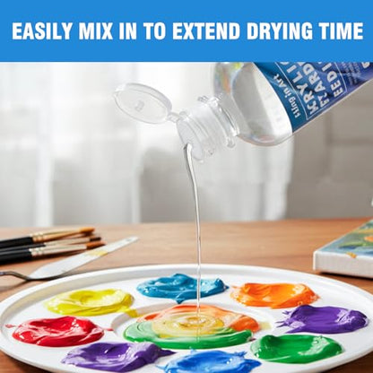 Falling in Art 8 Oz Acrylic Paint Retarder Medium, Slow Drying Medium