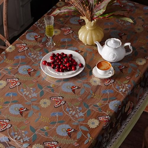 Clear Table Protector Cover PVC Tablecloth with Butterfly, 52"x70" | Dining Room, Kitchen Meals, Tabletop Protection, Easy Cleanup, Brunch, Parties, Holiday Gatherings, Everyday Use - color: Butterfly, size: 52" x 70" (Rectangular)