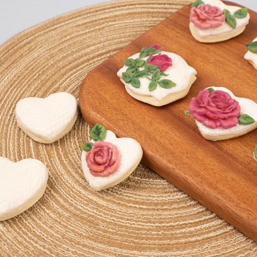 Rose Mold for Polyclay Air Dry Clay Plaster 7x3inch - color: Rose 21-cavity #4949
