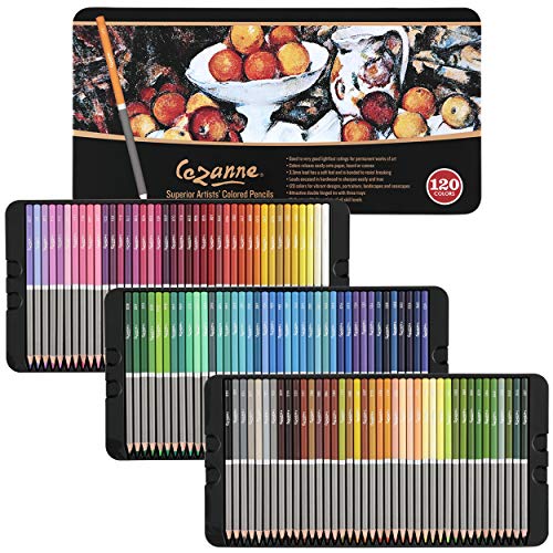Cezanne Creative Mark Premium Colored Pencils MultiColor Set of 120 - Highly-Pigmented Drawing Pencils - Coloring Pencils for Drawing, Blending, Coloring, and More - size: 1 Count (Pack of 1)